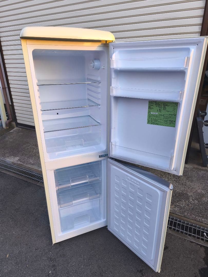 関東限 条件で無料配 24年 レトロ冷蔵庫 レトロ風冷蔵庫 レトロデザイン冷蔵庫