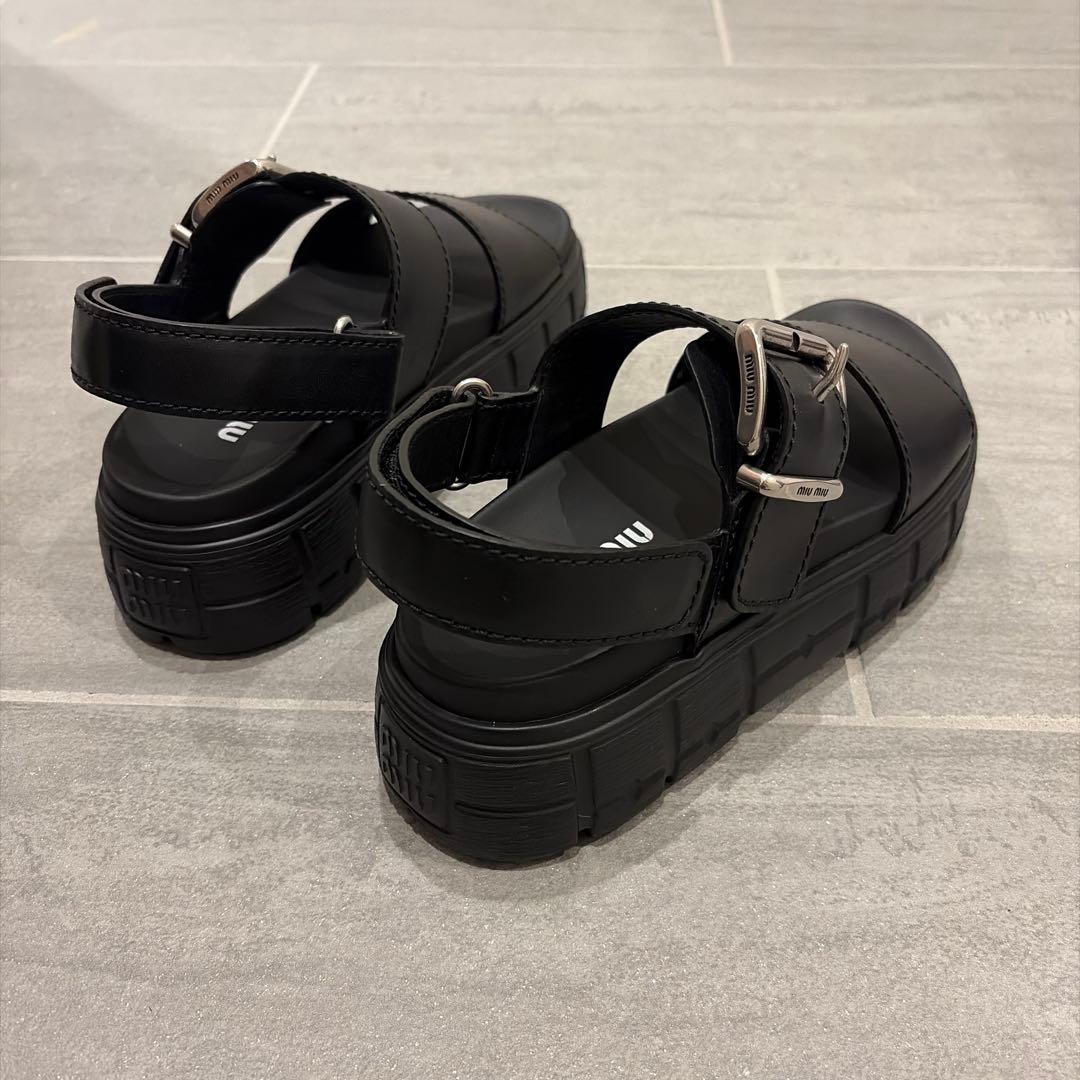 【37.5】miumiu ミュウミュウ チャンキーネオプレンサンダル 新品未使用