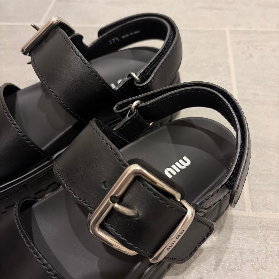 【37.5】miumiu ミュウミュウ チャンキーネオプレンサンダル 新品未使用