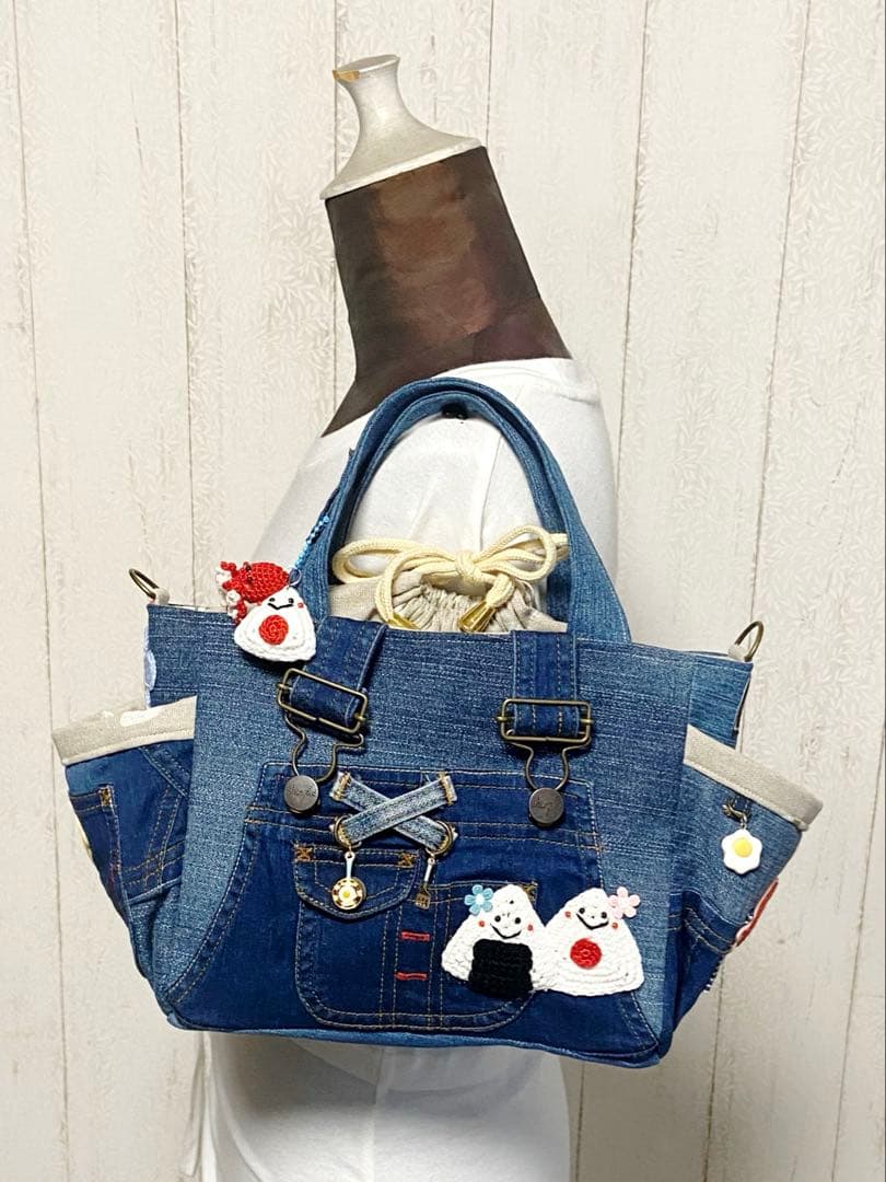 デニムリメイクバックS お弁当バッグ