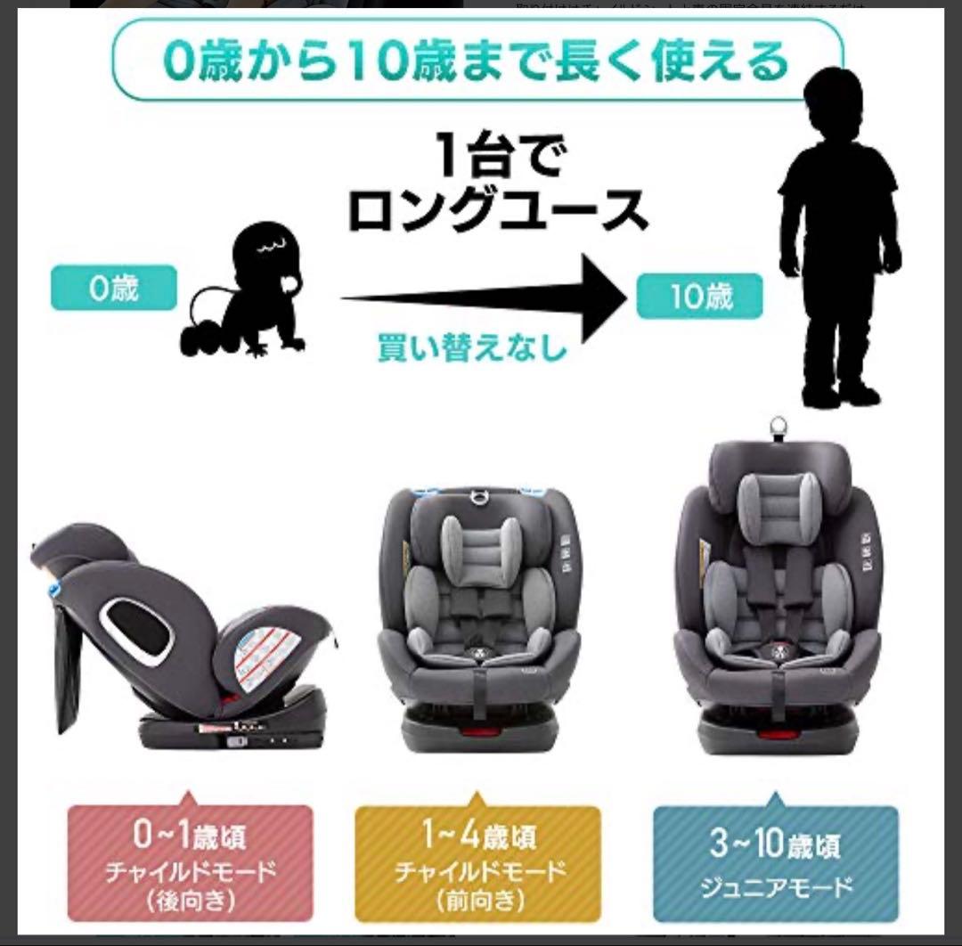 ロングユース⭐︎美品チャイルドシート回転式ISOFIX