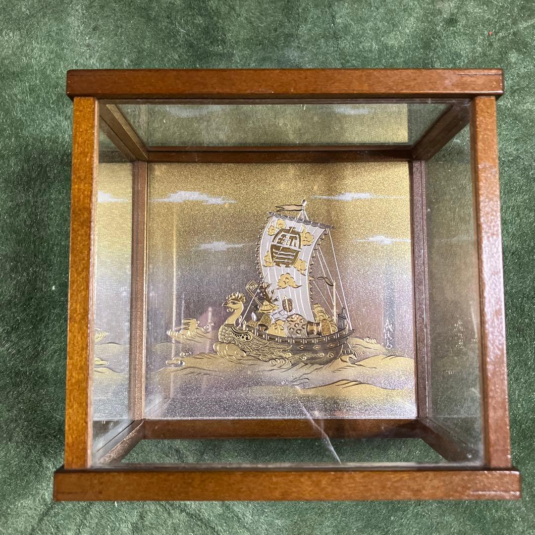 武比古作　純銀　恵比寿天　大黒天 宝船　置物　飾り物　縁起物　刻印有り