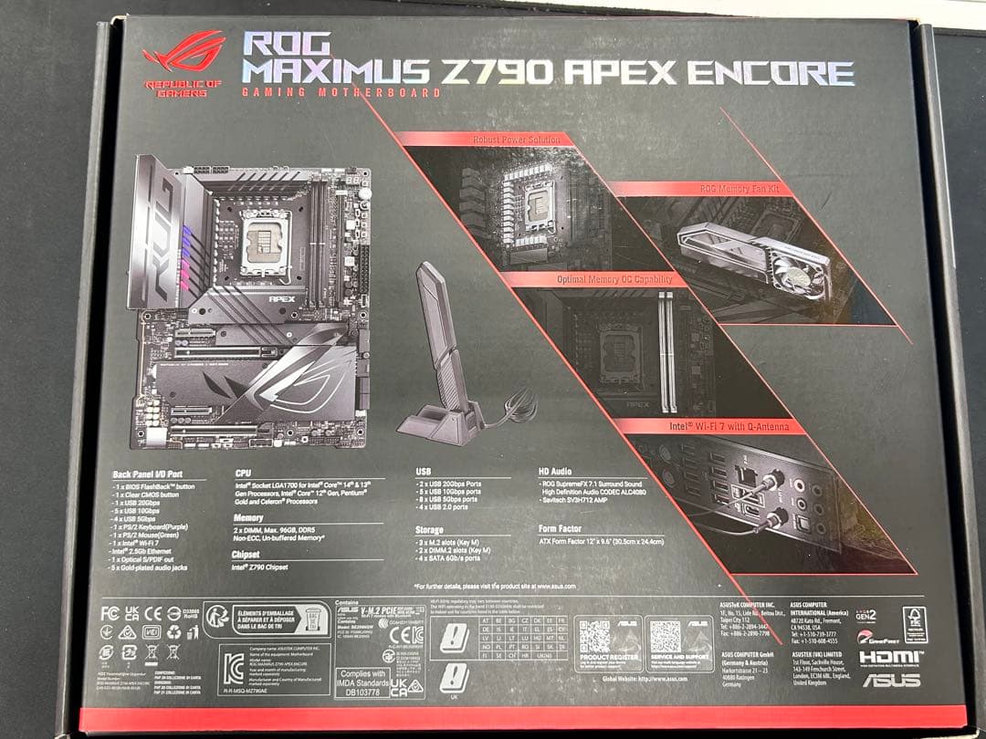 【美品】ASUS ROG MAXIMUS Z790 APEX ENCORE