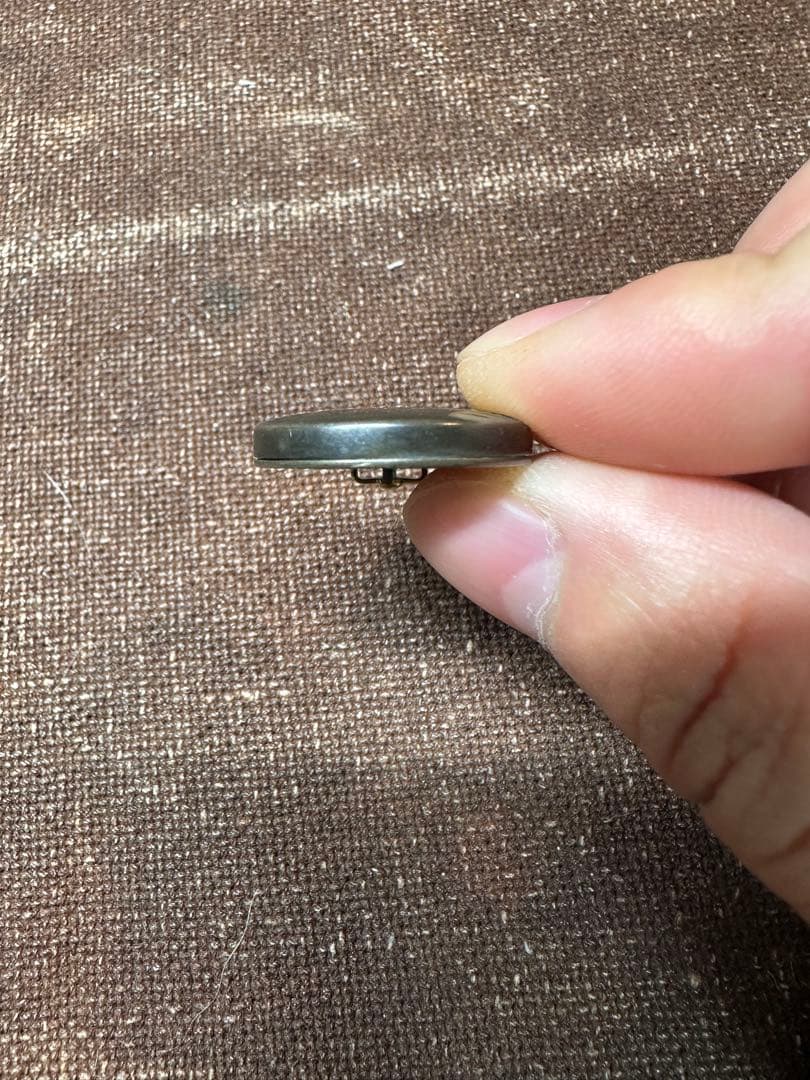 四分一　朧銀　竹彫刻　片切彫　18k金刻印　帯留め　明治時代　骨董古美術