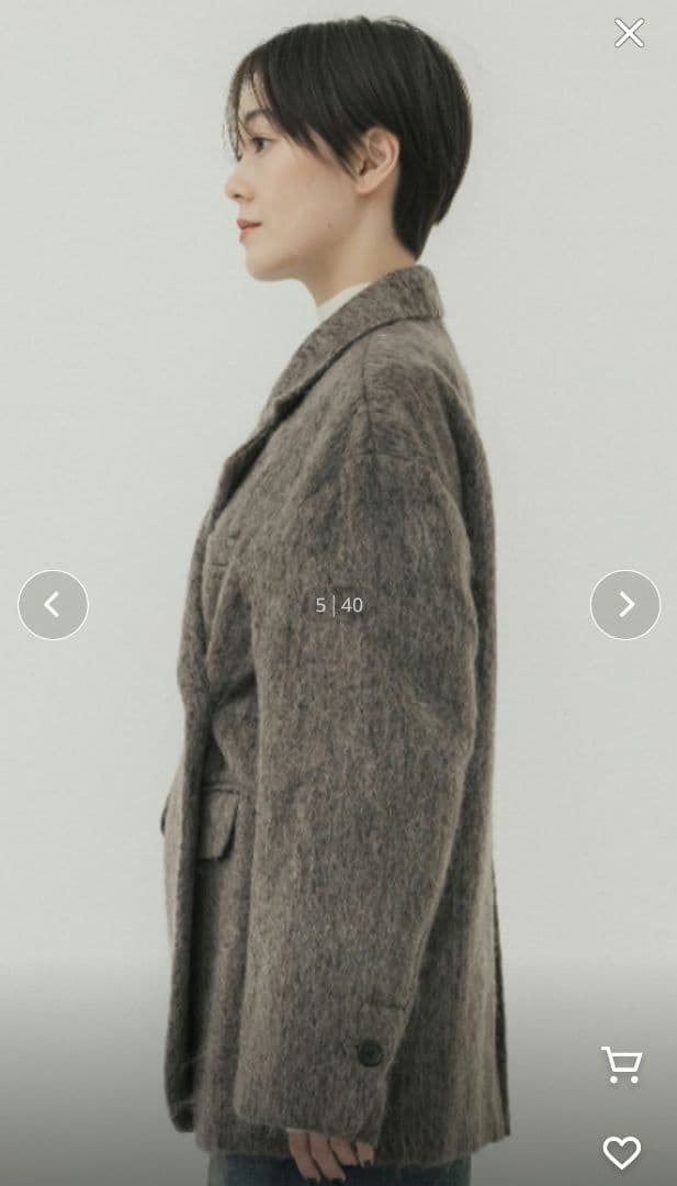 ★luna.★【CLANE】ミックスシャギーオーバーテーラードジャケット