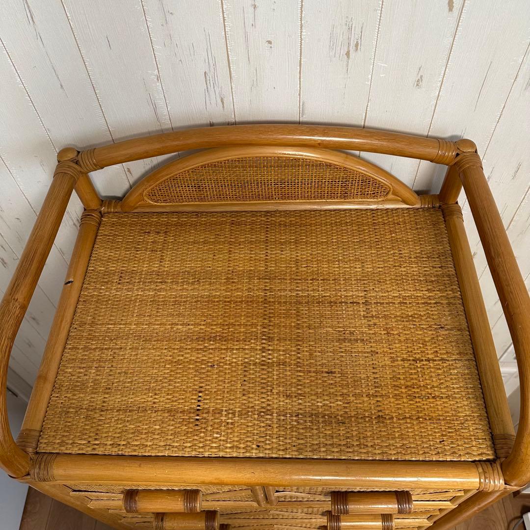 チェスト 家具 タンス 収納家具 整理棚 ラタン 6段 天然素材 引取希望