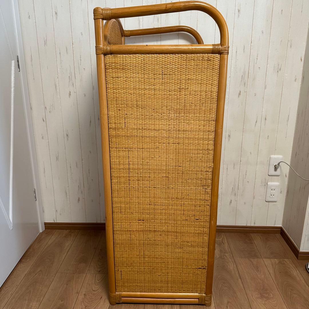 チェスト 家具 タンス 収納家具 整理棚 ラタン 6段 天然素材 引取希望