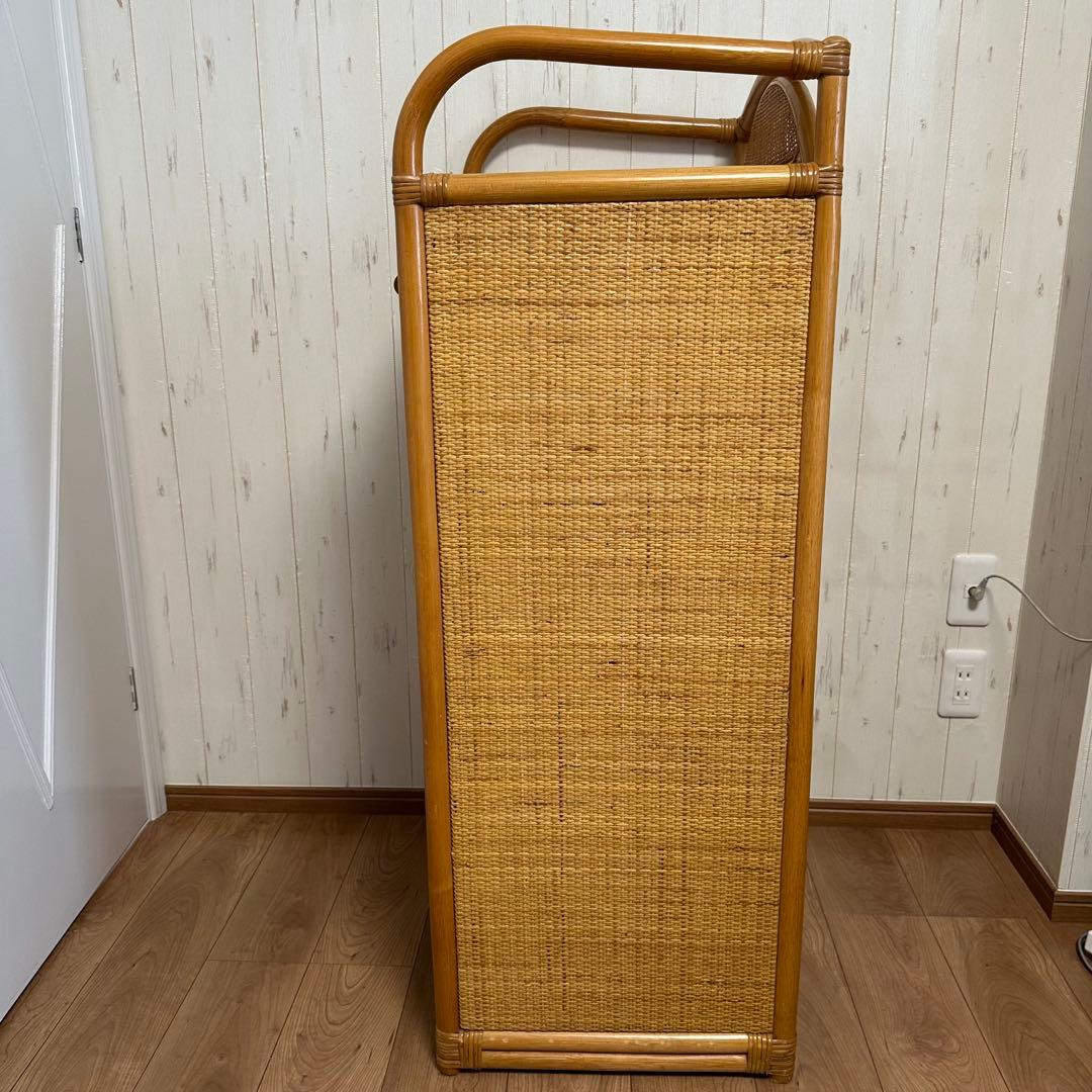 チェスト 家具 タンス 収納家具 整理棚 ラタン 6段 天然素材 引取希望