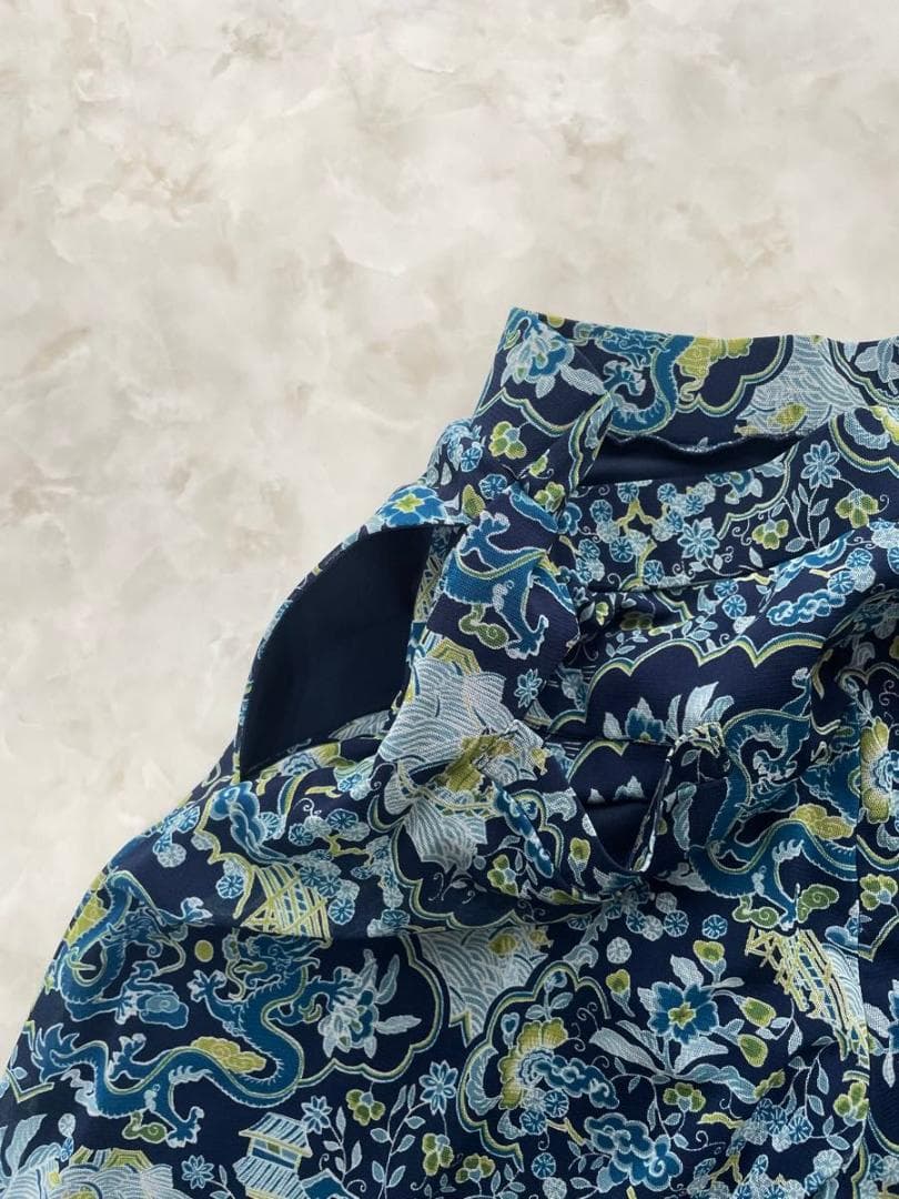 ヴィヴィアンタム パワーネット　ワイドパンツ ドラゴン柄 龍 Lサイズ 40