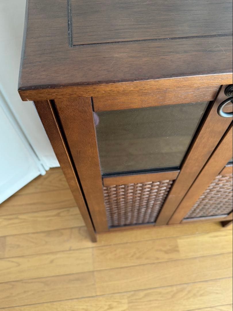 木製キャビネット サイドボード 電話台 花台 小物入れ 収納 ラック 戸棚