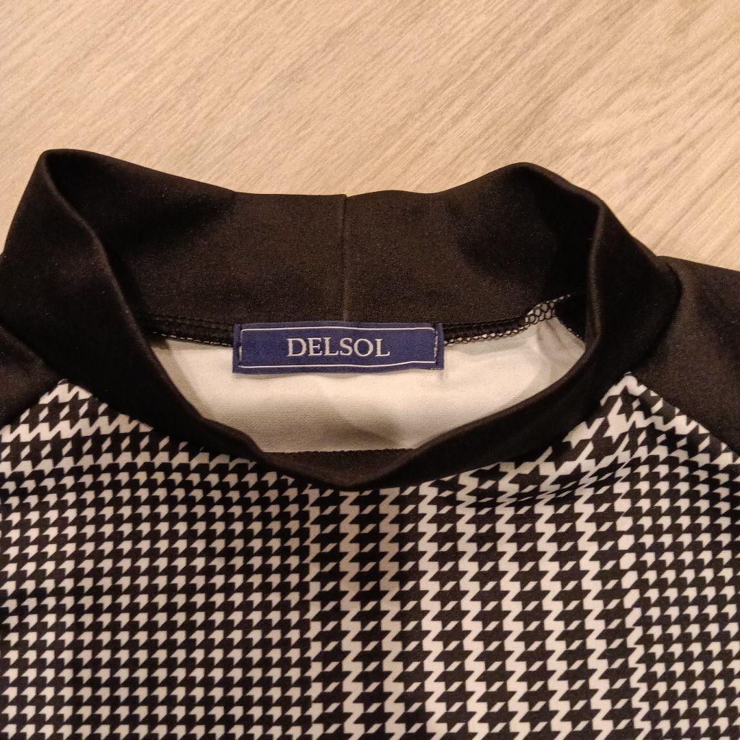 ●DELSOL● チェック柄 ウェアとスカートセットアップ Lsize 伸縮素材