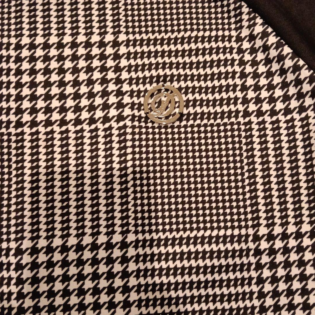 ●DELSOL● チェック柄 ウェアとスカートセットアップ Lsize 伸縮素材