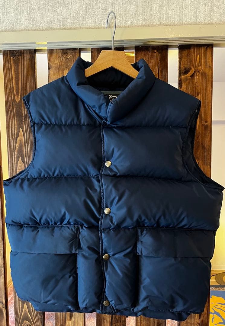 80s ウールリッチ　ダウンベスト　ネイビー　Mサイズ