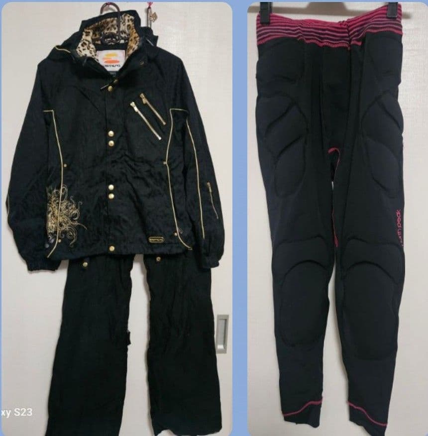 【3点セット】ESTIVOスノーボードウェアセット(上下)&プロテクタータイツ