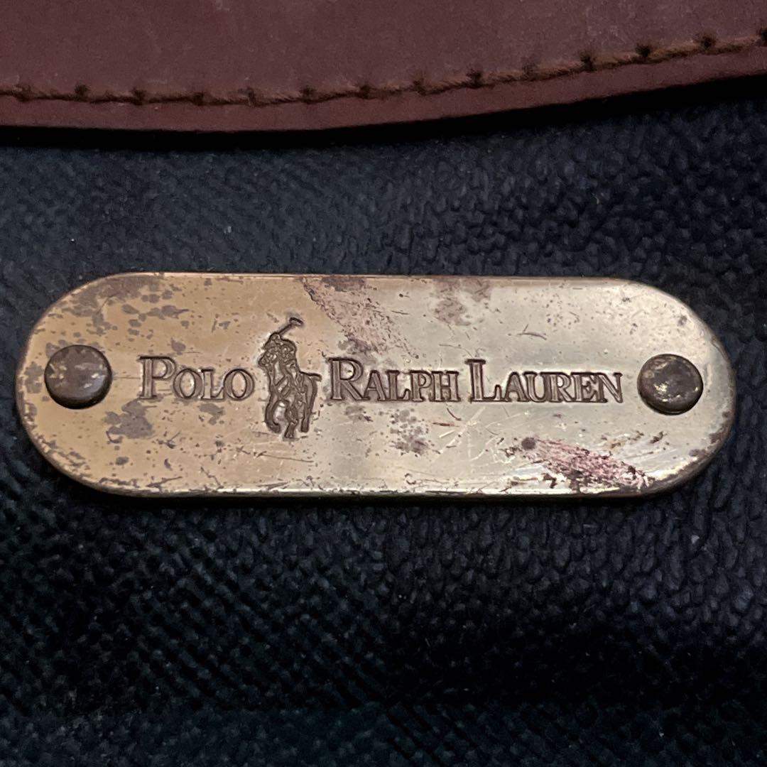 ポロラルフローレン　2way ボストンバッグ　チェック柄　旅行カバン　グリーン