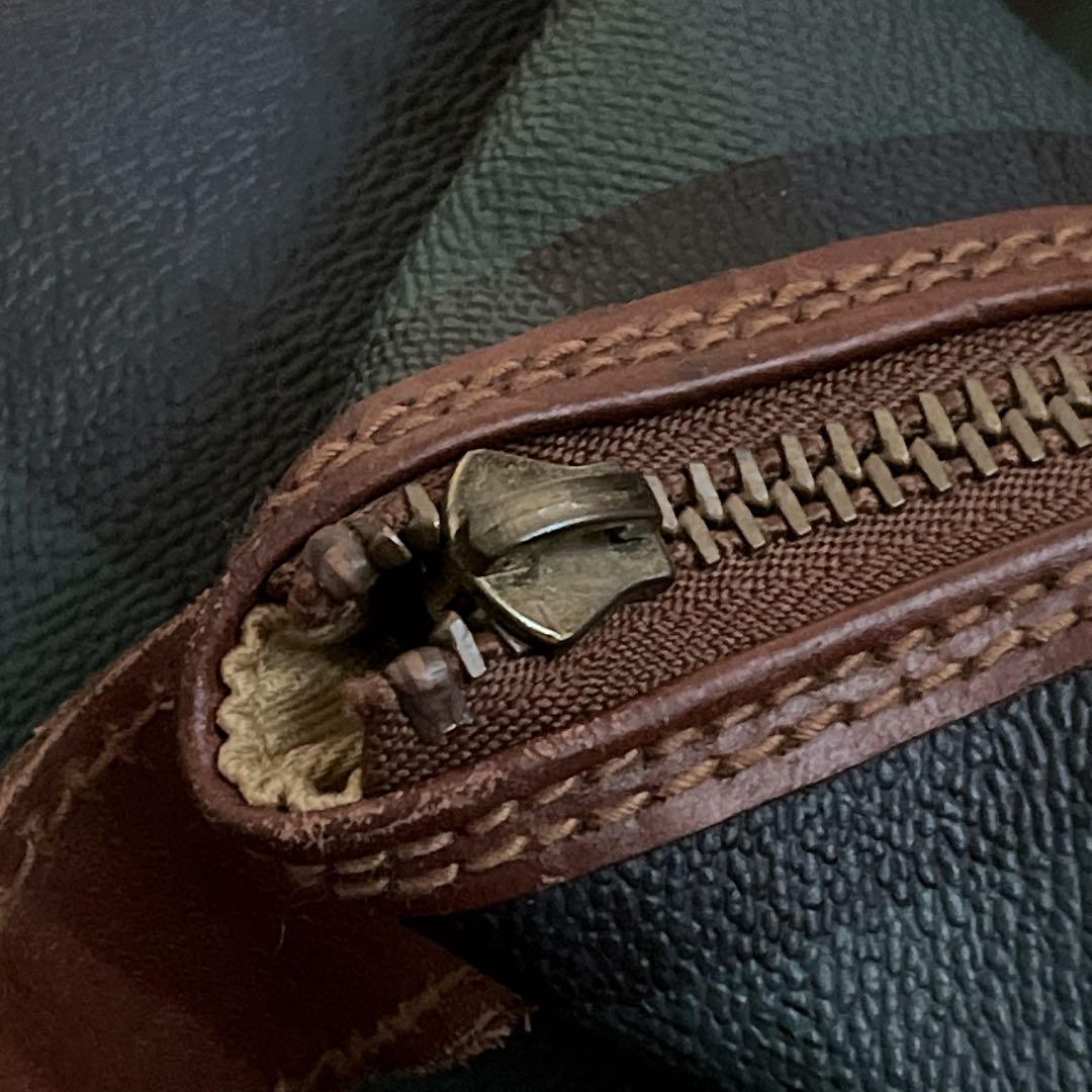 ポロラルフローレン　2way ボストンバッグ　チェック柄　旅行カバン　グリーン