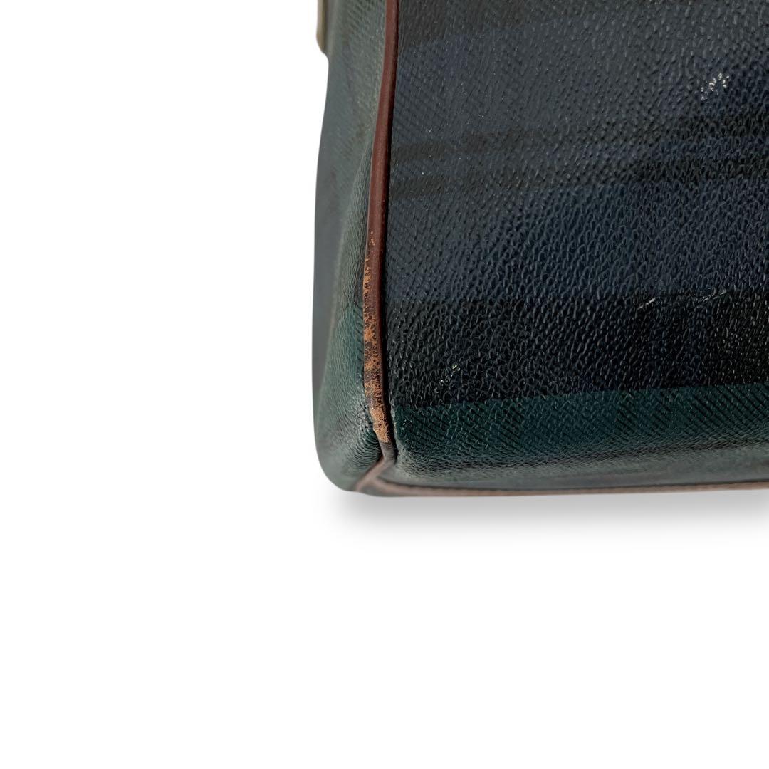 ポロラルフローレン　2way ボストンバッグ　チェック柄　旅行カバン　グリーン