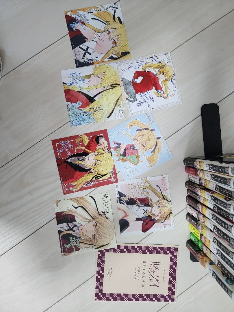 賭ケゲルイ1-14+賭ケグルイ双1-11 ミニ色紙17枚　書き下ろし小説3冊