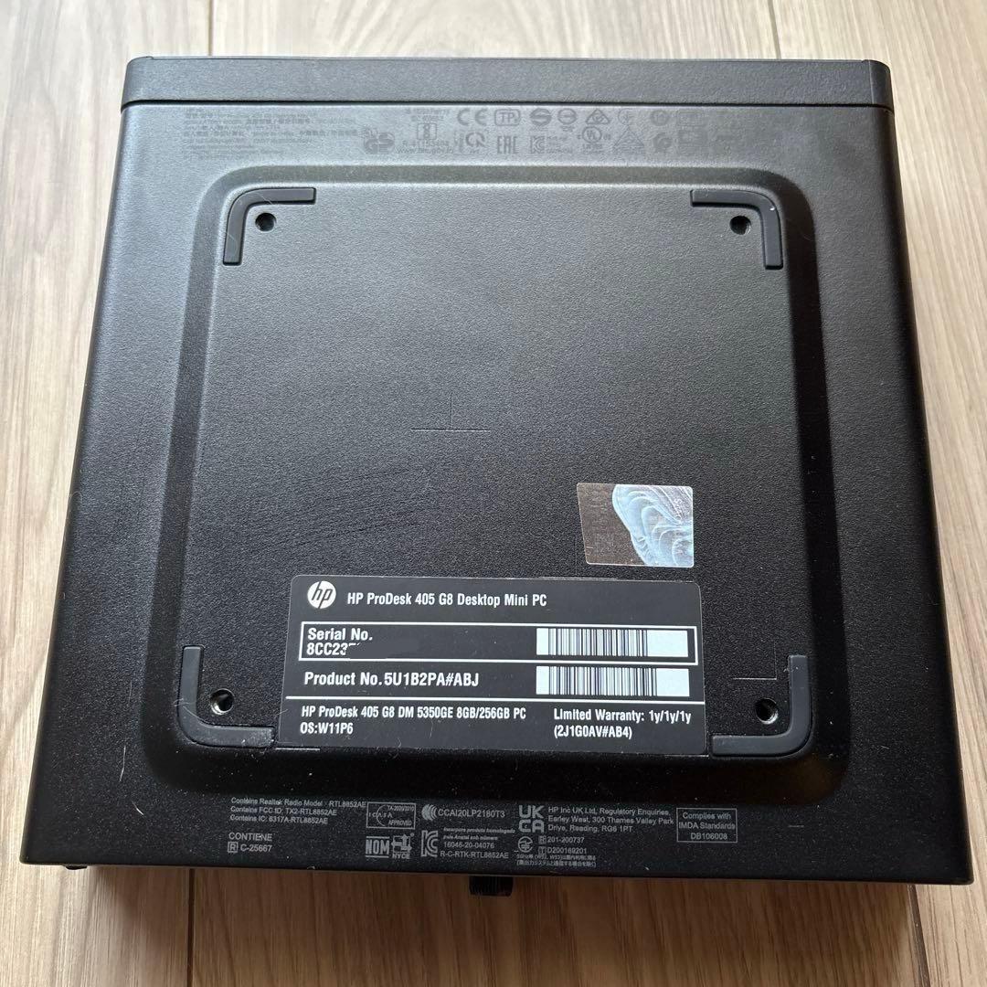 ミニPC HP ProDesk 405 G8 DM /Win11Pro /Ryzen 3