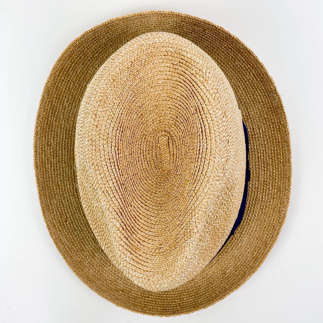 美品✨ボルサリーノ パナマ帽 ハット ストローハット 麦わら帽子 ベージュ 59