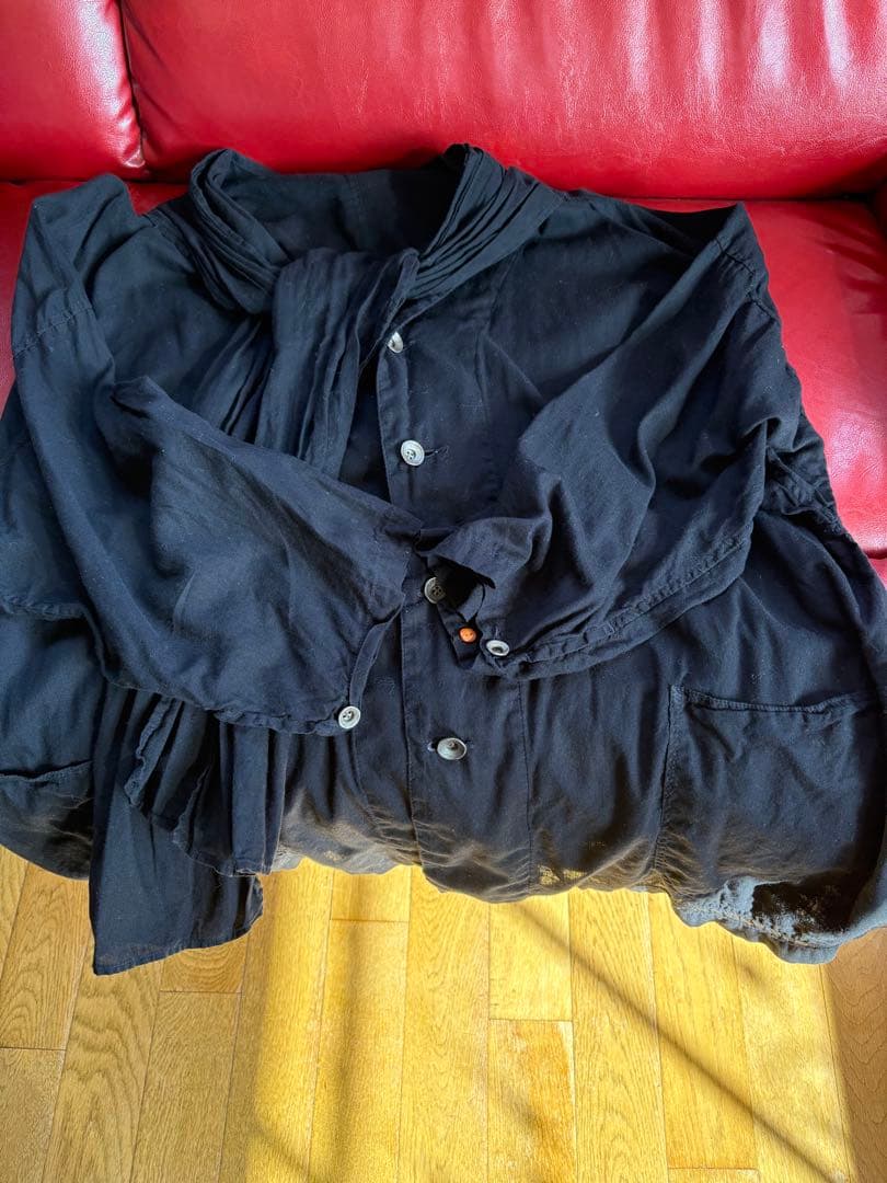 キャピタル　KAPITAL シャツワンピ　薄ジャケット　炭黒　コンチョ