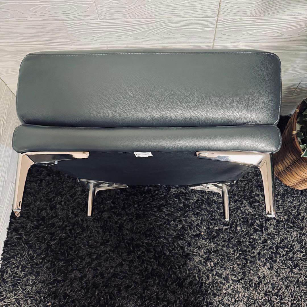 ワタリジャパン / HTL オットマン 総本革　濃紺 レザー