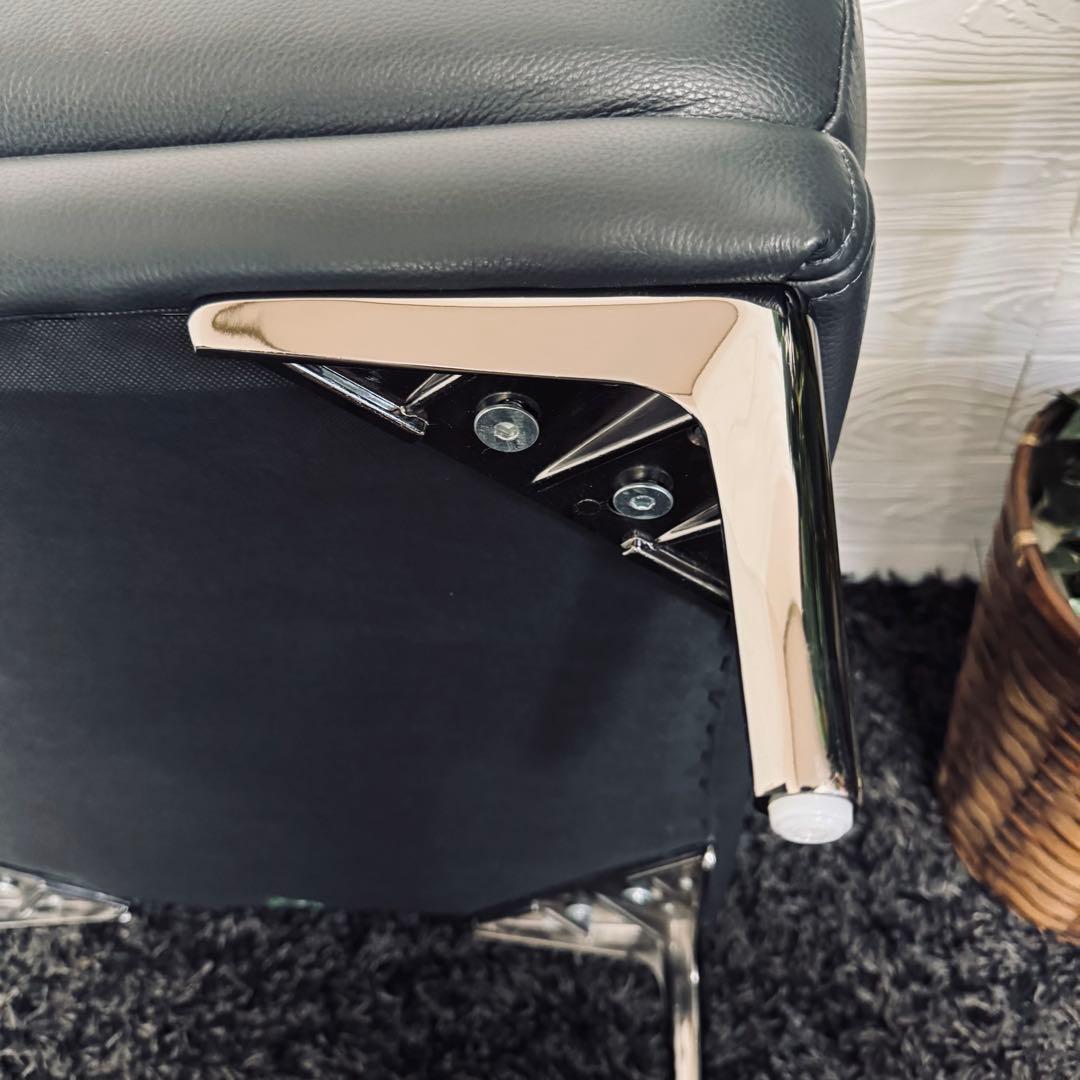 ワタリジャパン / HTL オットマン 総本革　濃紺 レザー