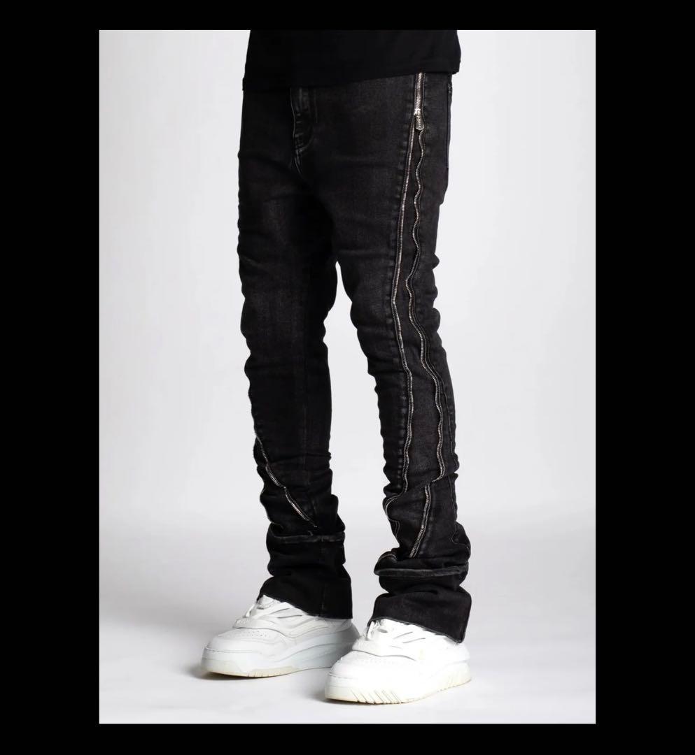 GUAPI ブラックブーツカットデニム