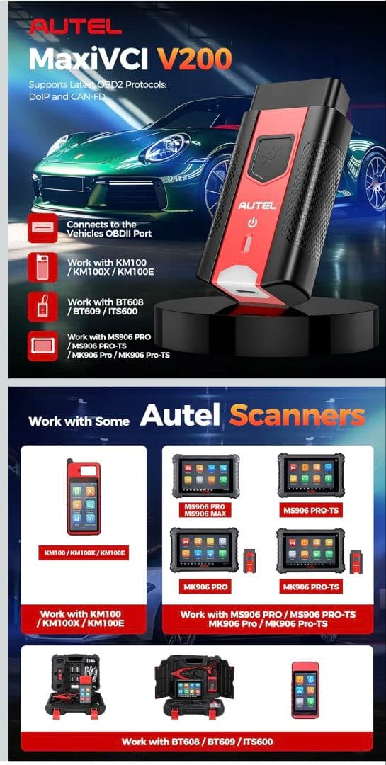 【未使用】AUTEL MaxiVCI V200 正規品 OBD2 VCI