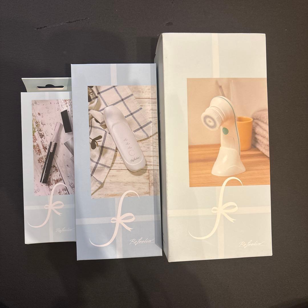 フェイシャルクリーナー、ウォーターピーラー、フェイスシェーバー3点セット