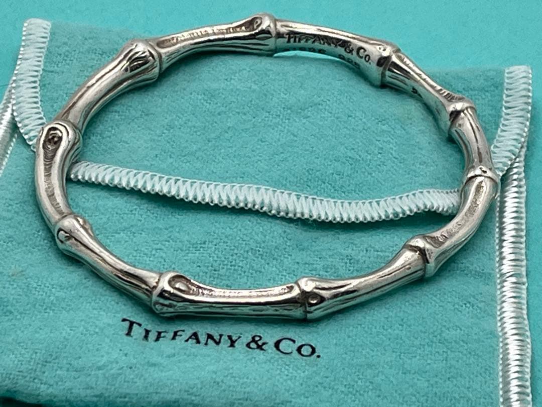 h212 希少　オールド　ティファニー　1996 バンブー　バングル　925