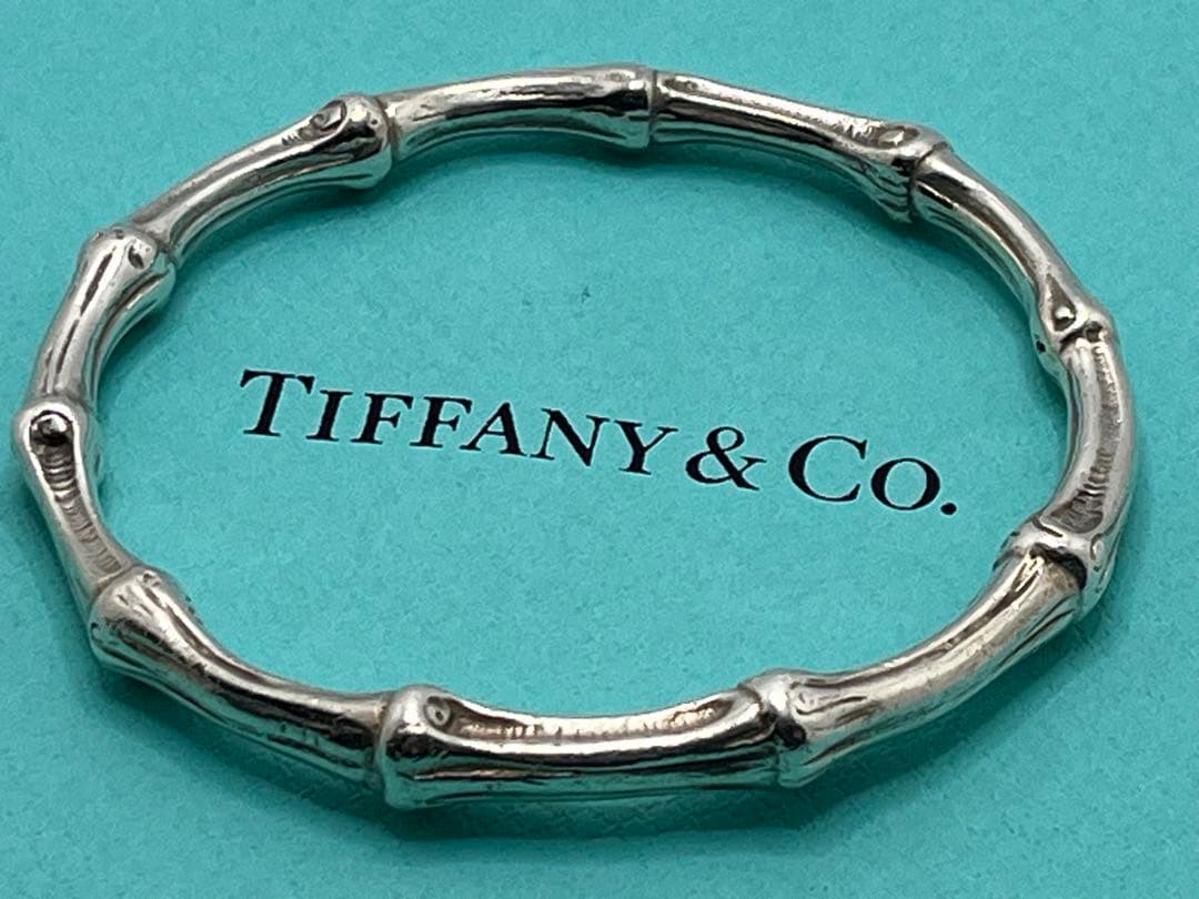h212 希少　オールド　ティファニー　1996 バンブー　バングル　925