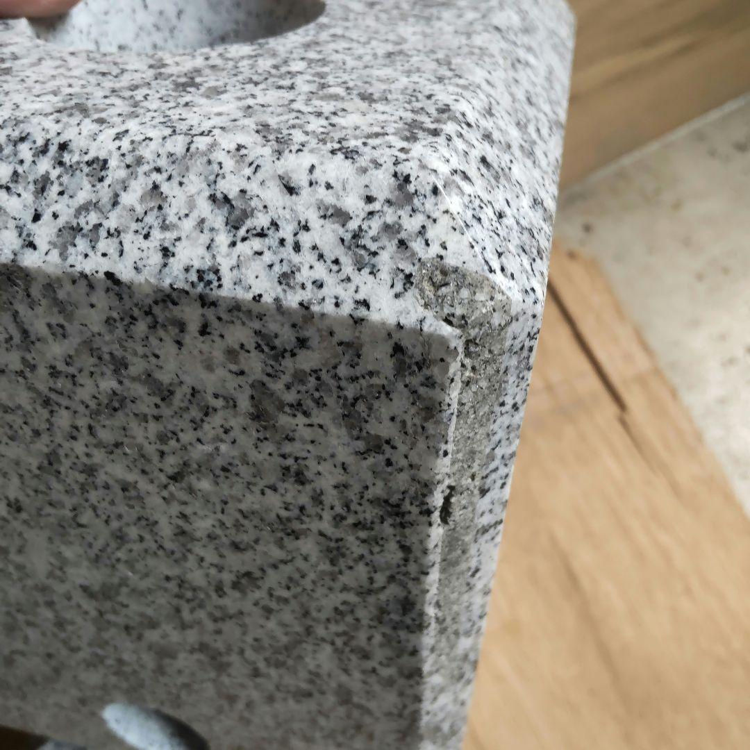 石の花立とステンレス花筒2個セット