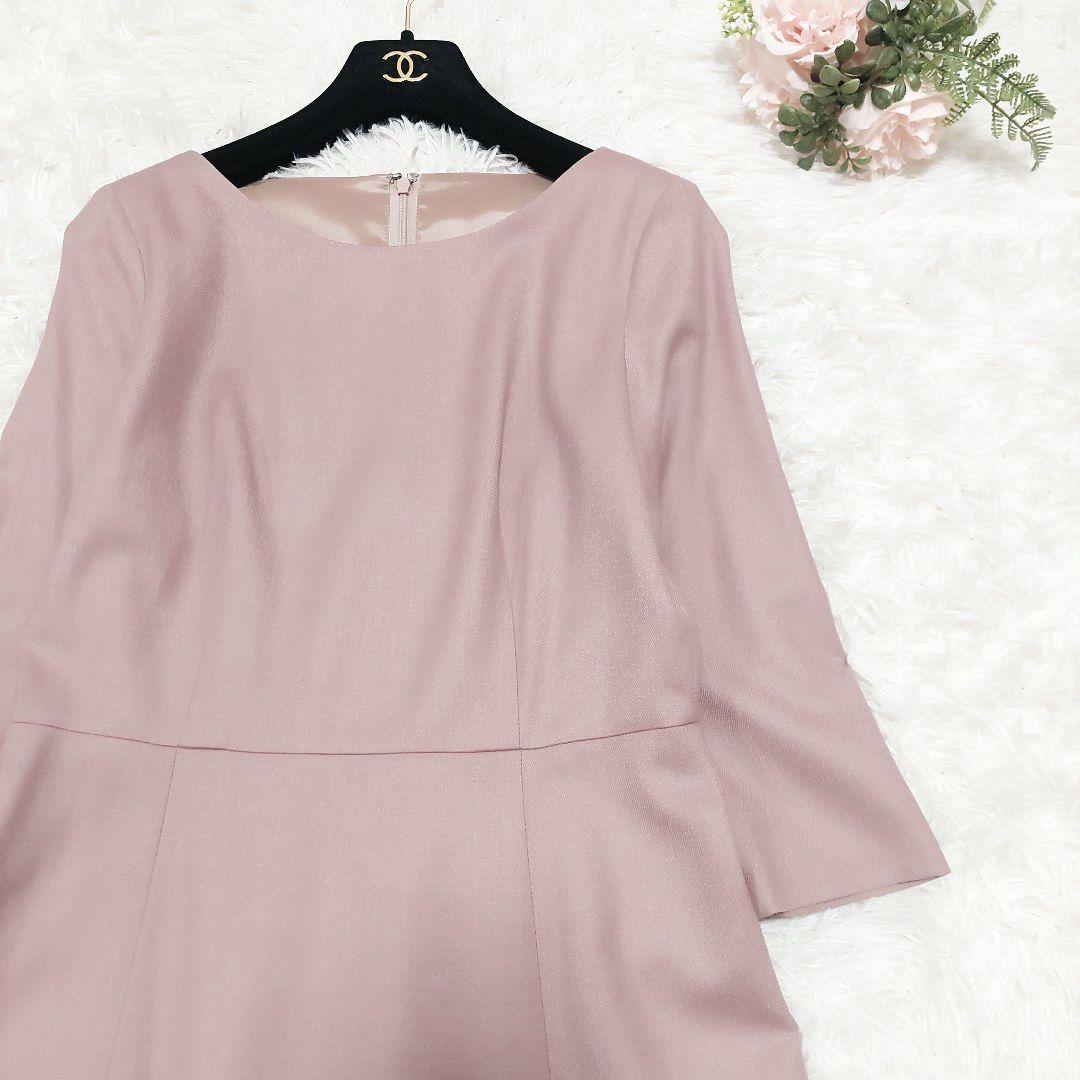 新品タグ付き ANAYI ウール 花柄 レース スカラップ ワンピース Aライン