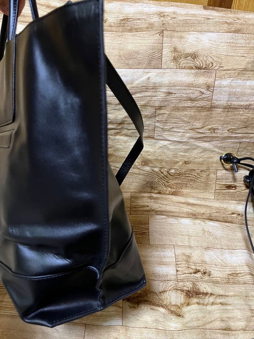 正規ブルックリンear総レザーL43cm2way美品＋BOX型斜め 両チャーム付