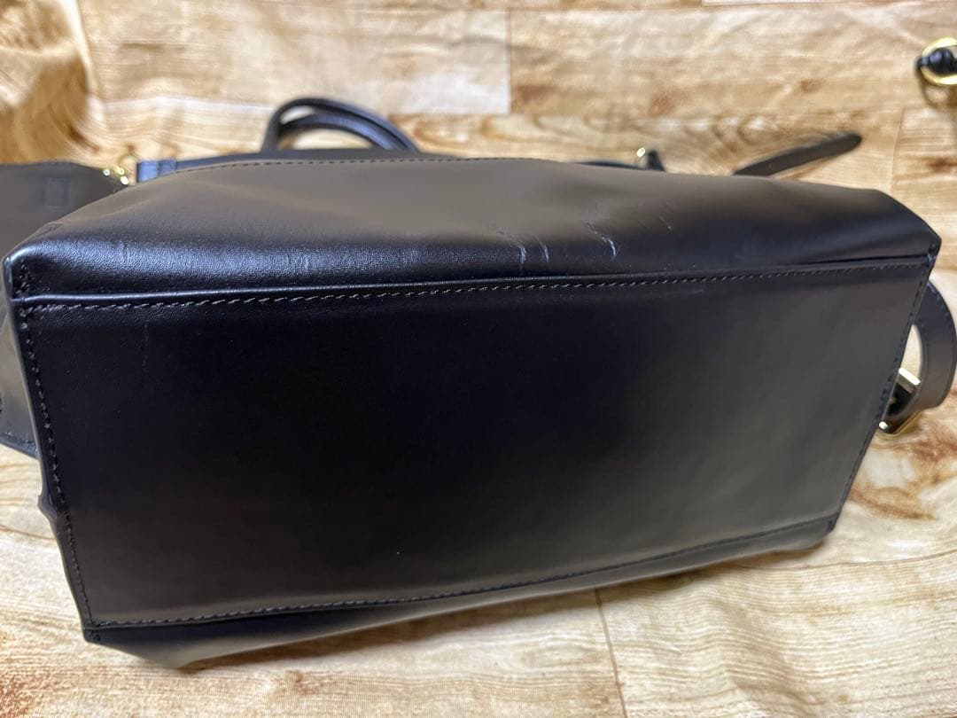 正規ブルックリンear総レザーL43cm2way美品＋BOX型斜め 両チャーム付