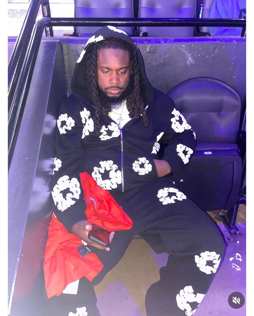 トップス DENIME TEARS COTTON WREATH ZIP HOODIE M