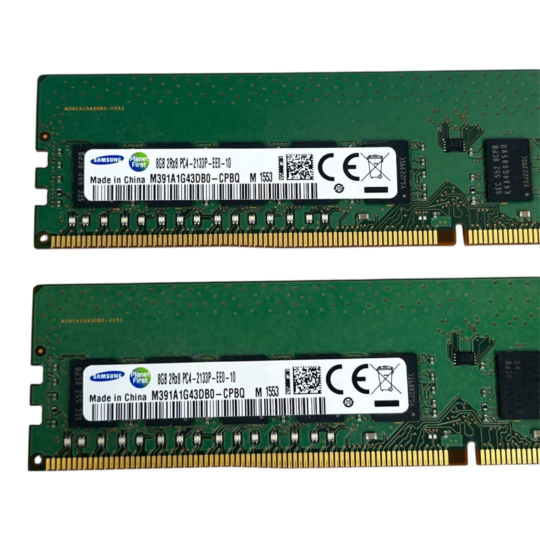 t*9様 Samsung 8GB DDR4-2133P メモリ 2枚セット 16