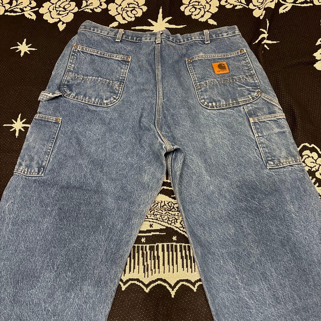 【希少/青】Carhartt 03年製 ダブルニー デニムW40×L32