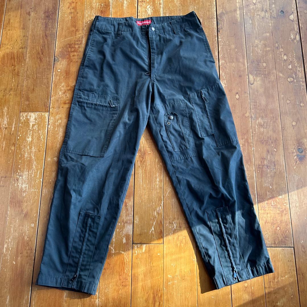 くまじゃわ　Supreme ブラック カーゴパンツ