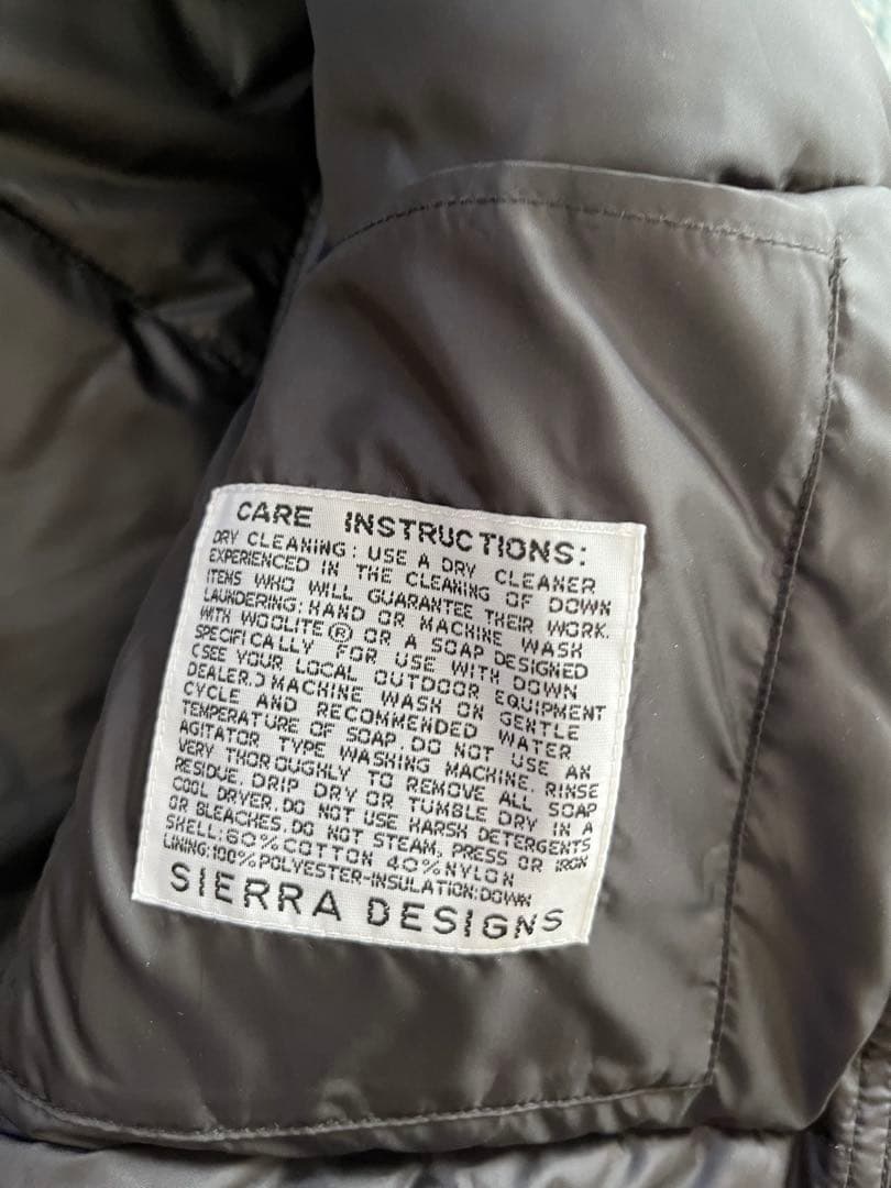 SIEERA DESIGNS ブラック ダウンジャケット シエラデザイン XL