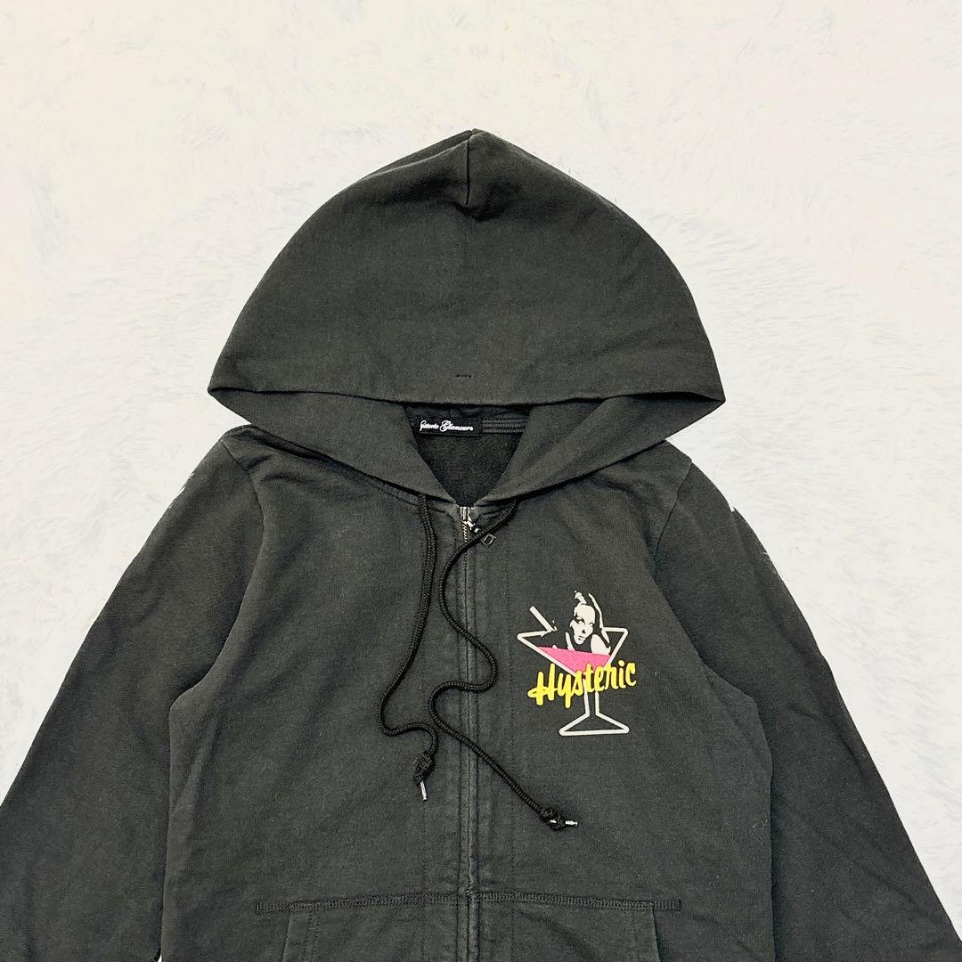 HYSTERIC GLAMOUR フルジップ パーカー ヒスガール ダークグレー