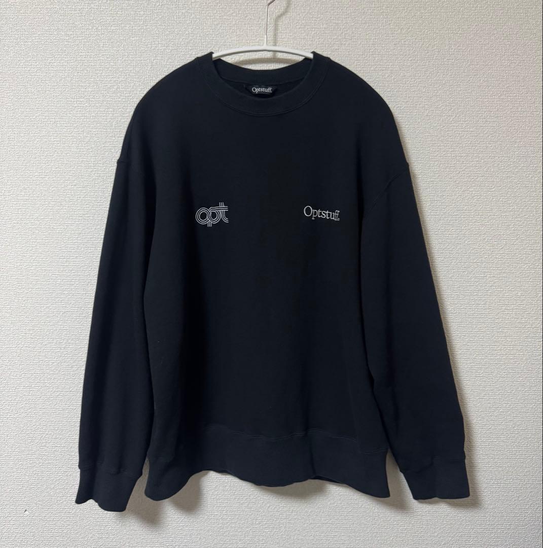 トップス Optstuff CREWNECK SWEAT SHIRT (BLACK) M