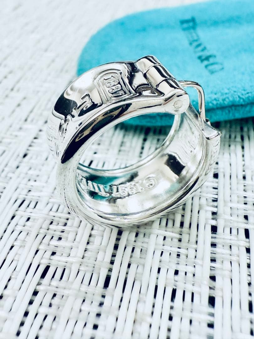 ティファニー　片耳 ナロー ピアス　1837 925 研磨仕上げ済み　美品