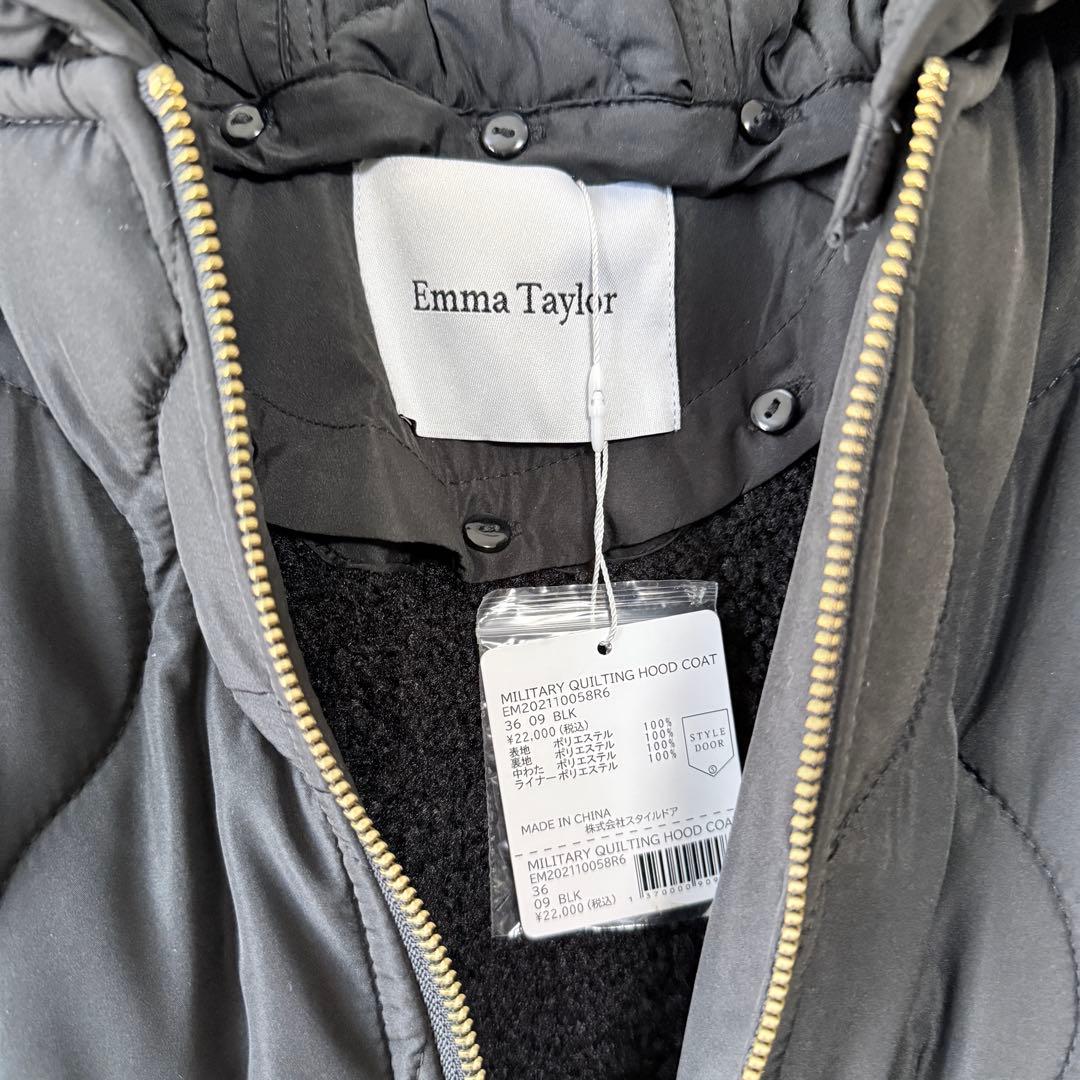エマテイラー　キルティングフードコート 美シルエット3wayブラック 36 新品