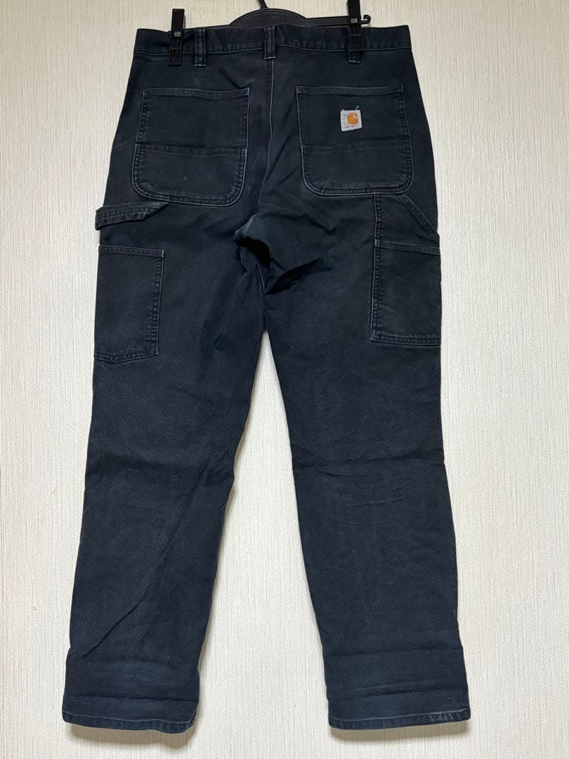 Carhartt ダブルニー Black 黒 W34 カーハート　フェード