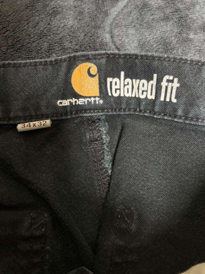 Carhartt ダブルニー Black 黒 W34 カーハート　フェード