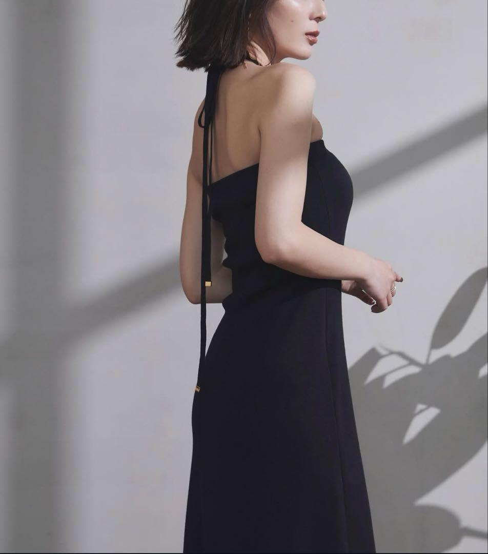 【値下げ中✨】anuans ベアニットフレアワンピース ブラック 2024SS