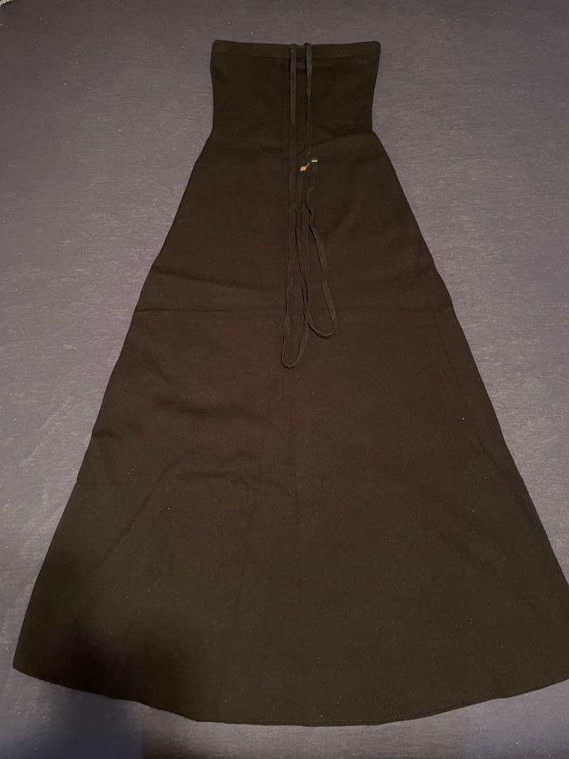 【値下げ中✨】anuans ベアニットフレアワンピース ブラック 2024SS