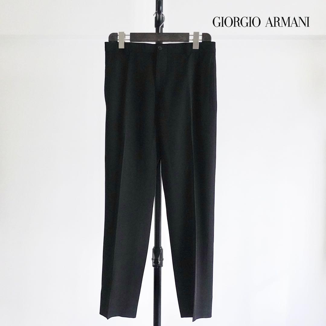 GIORGIO ARMANI ブラック　ソフトスラックス　イタリア製